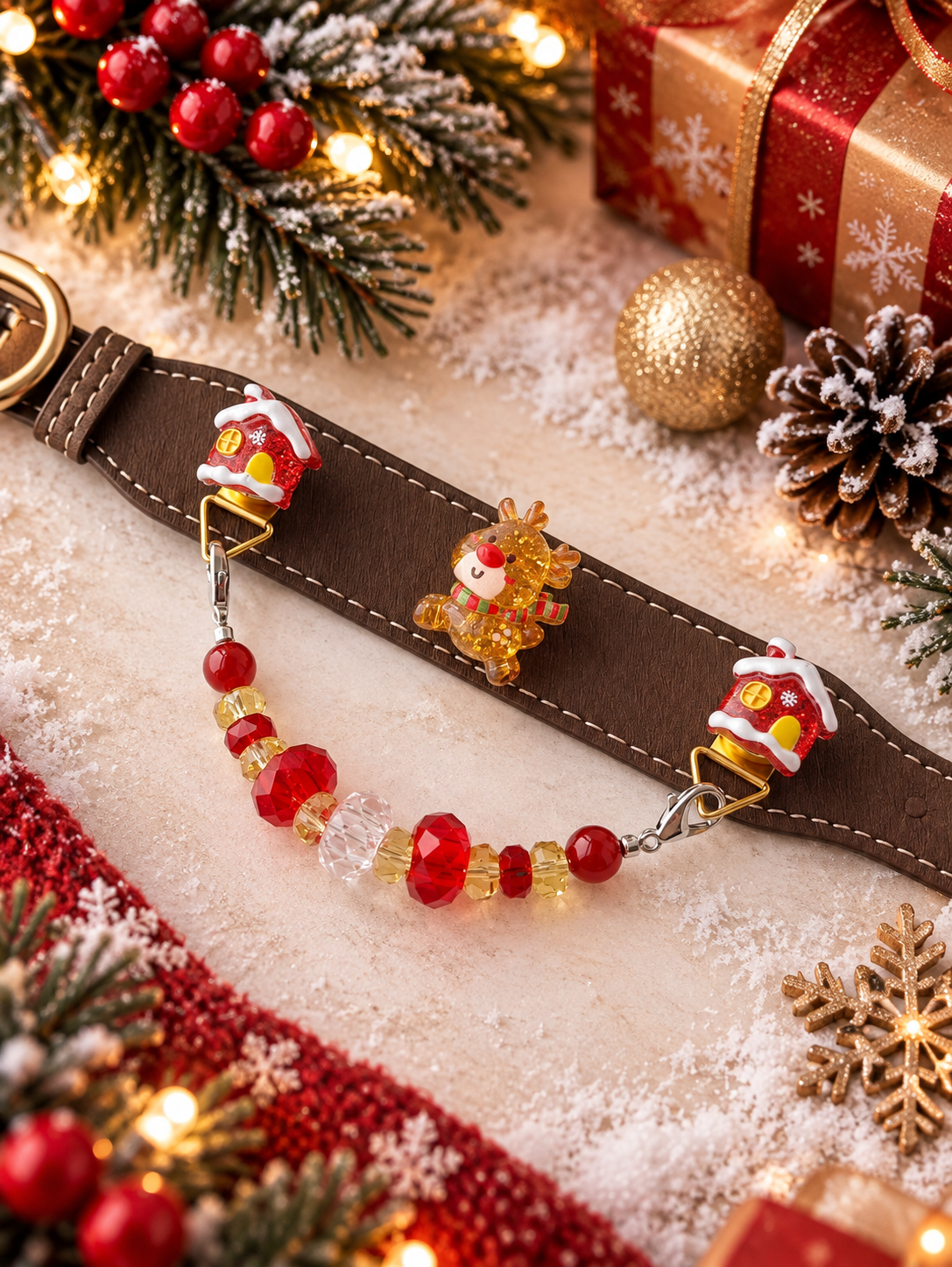 Ruby Reindeer Collar