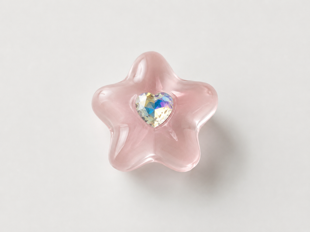 Set of 3 - Pink Star Charm
