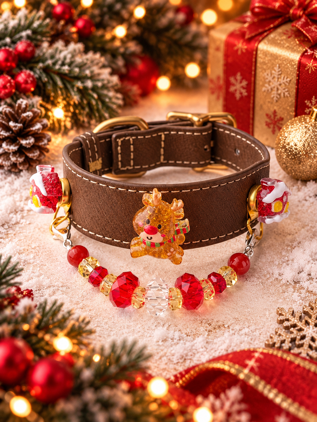 Ruby Reindeer Collar