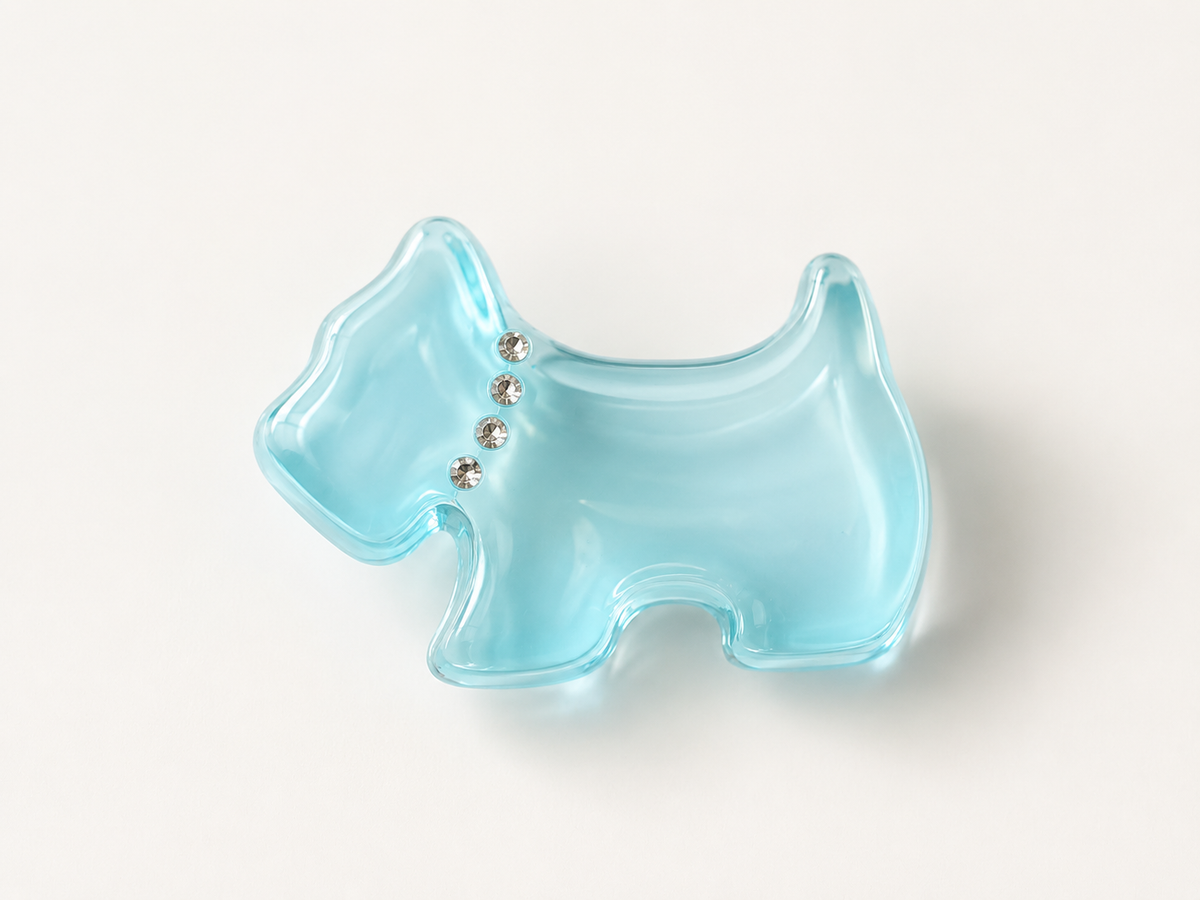 Set of 3 - Blue Puppy Charm