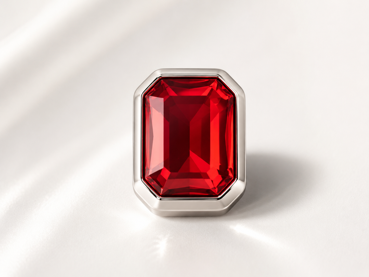 Set of 3 - Ruby Jewel Charms