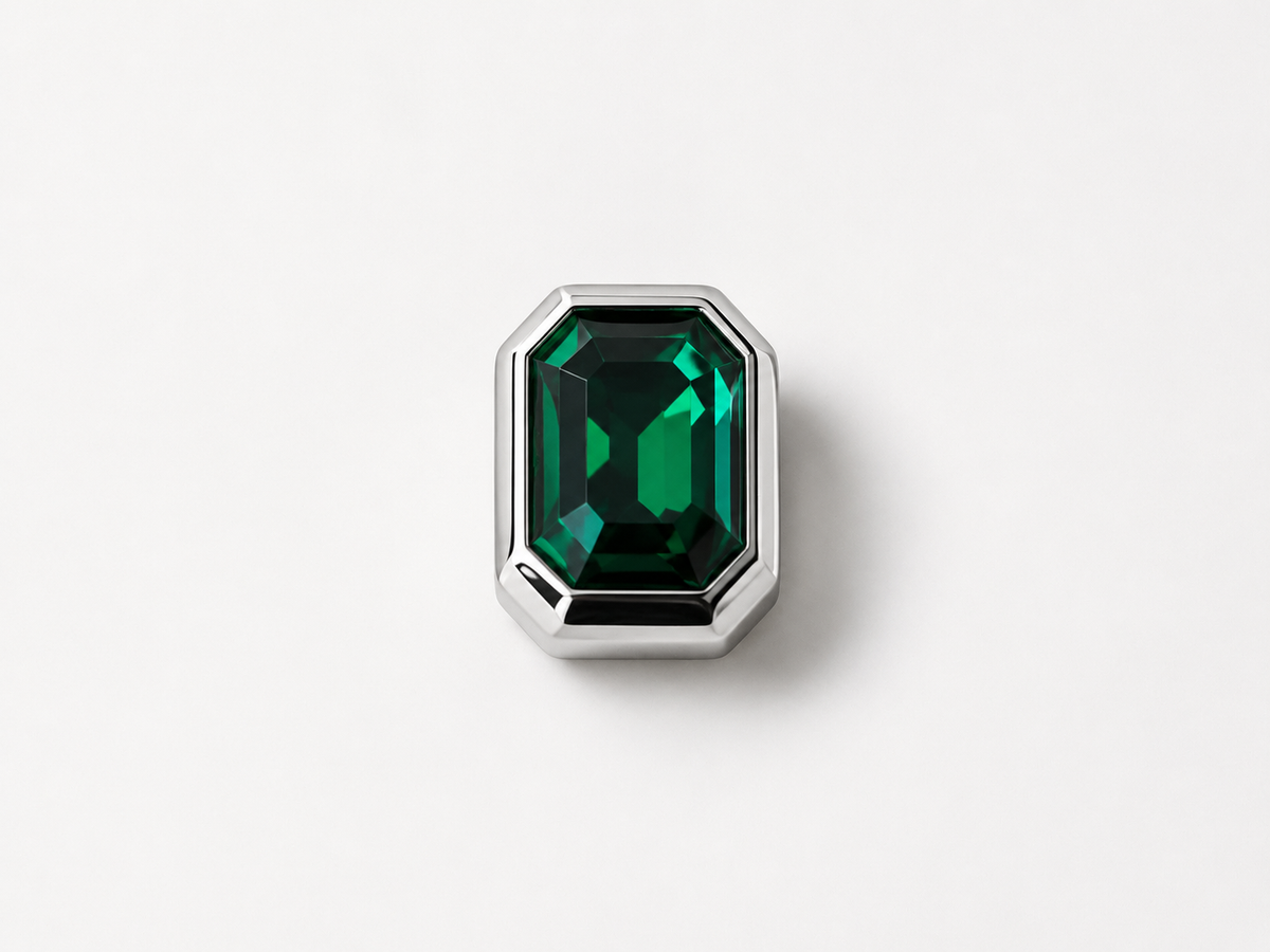 Set of 3 - Emerald Jewel Charm