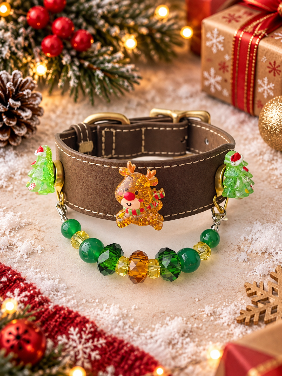 Golden Forest Reindeer Collar
